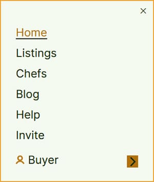 Buyer Mobile Header User Menu