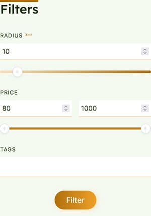 General Listing Filter Form
